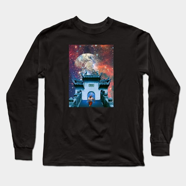 Tokyo Space Outer Galaxy Long Sleeve T-Shirt by JeffDesign